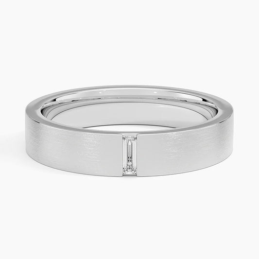 Apollo Diamond 4.5mm Wedding Ring in 18K White Gold