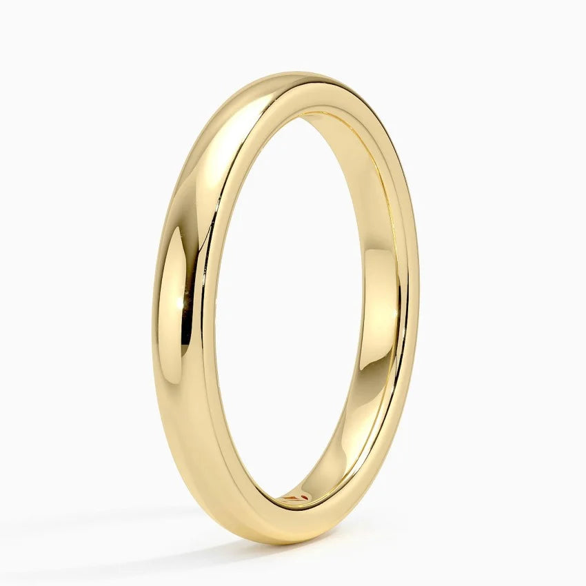 2.5mm Comfort Fit Wedding Ring in 14K Yellow Gold