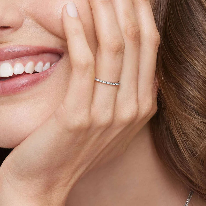 Ballad Three-Quarter Coverage Lab Diamond Ring (1/4 ct. tw.) in 14K White Gold