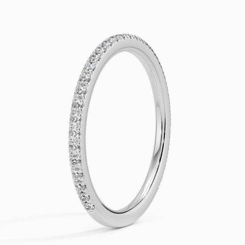 Ballad Three-Quarter Coverage Lab Diamond Ring (1/4 ct. tw.) in 14K White Gold
