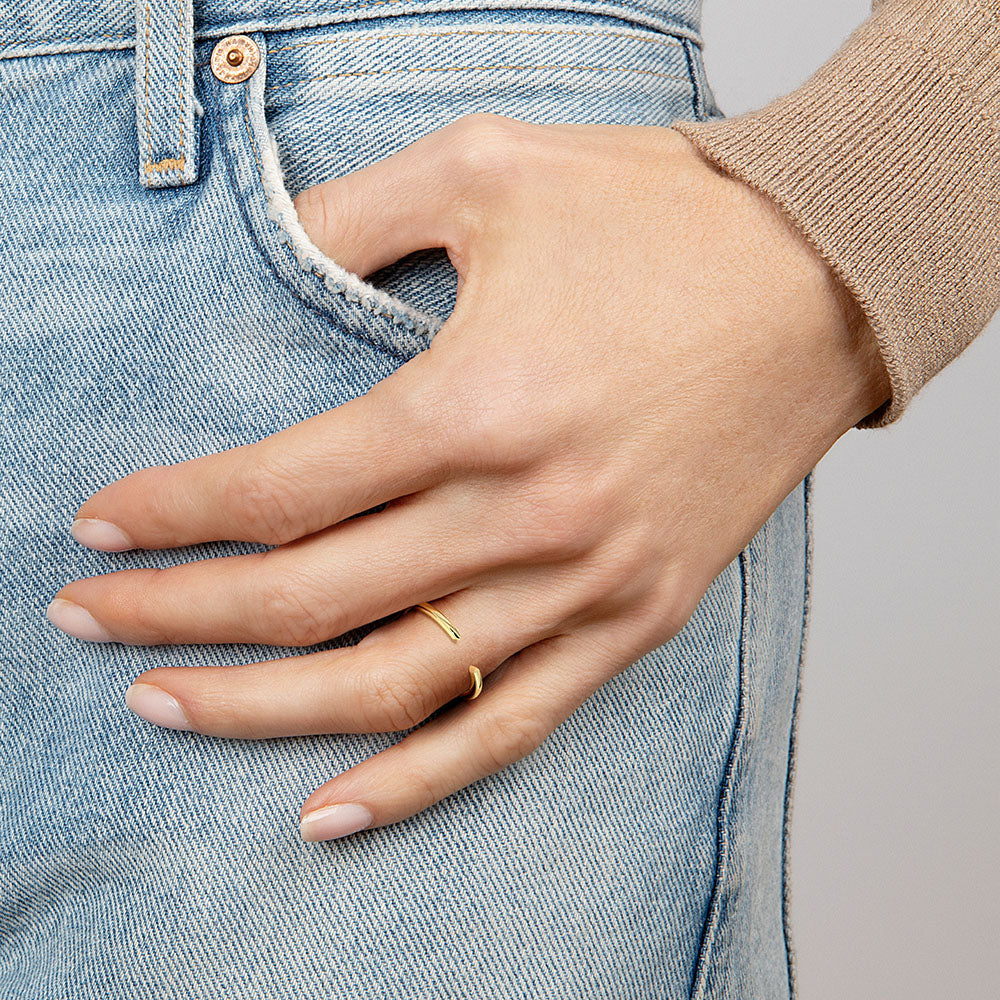 Liv 1.4mm Open Ring in 14K Yellow Gold