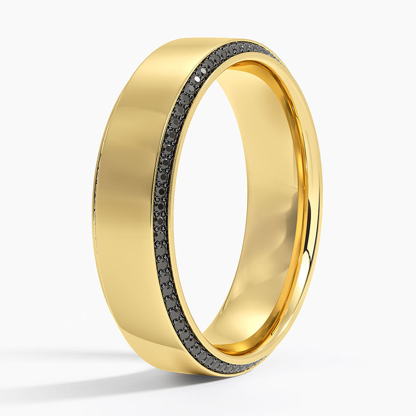 Avalon Eternity Black Diamond 6mm Wedding Ring (2/5 ct. tw.) in 14K Yellow Gold