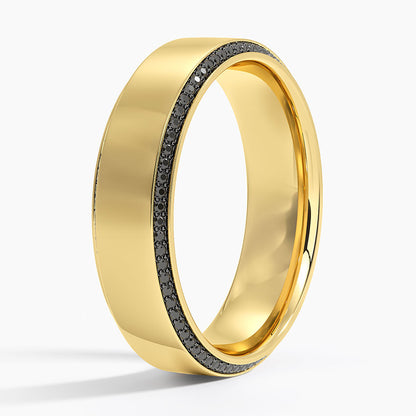 Avalon Eternity Black Diamond 6mm Wedding Ring (2/5 ct. tw.) in 14K Yellow Gold