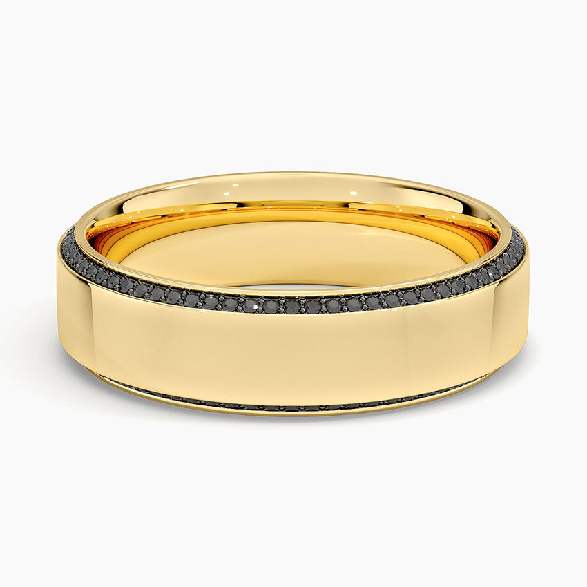 Avalon Eternity Black Diamond 6mm Wedding Ring (2/5 ct. tw.) in 14K Yellow Gold