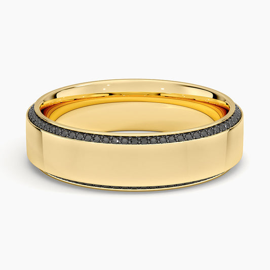 Avalon Eternity Black Diamond 6mm Wedding Ring (2/5 ct. tw.) in 14K Yellow Gold