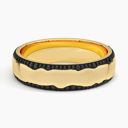 Glacier Eternity Black Diamond 6mm Wedding Ring (1/2 ct. tw.) in 14K Yellow Gold