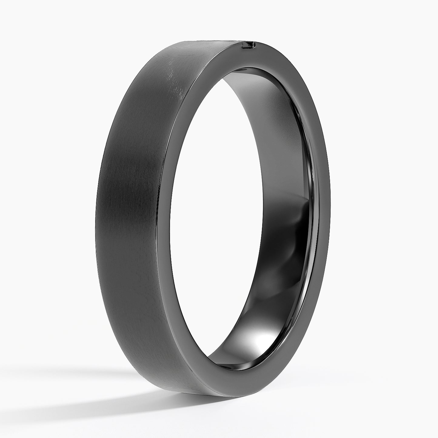 Apollo Black Diamond 4.5mm Wedding Ring in Tantalum