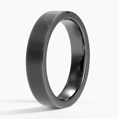 Apollo Black Diamond 4.5mm Wedding Ring in Tantalum