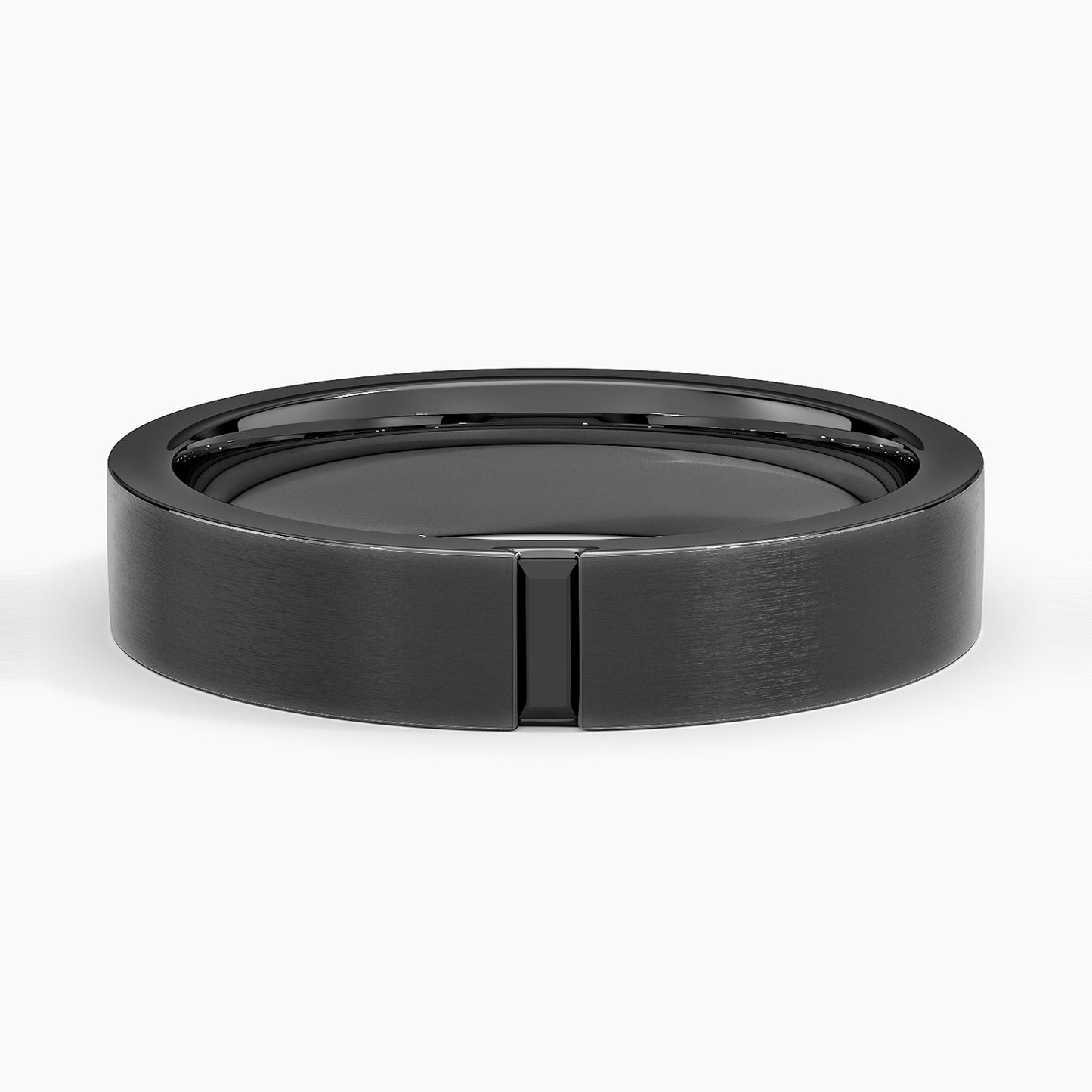 Apollo Black Diamond 4.5mm Wedding Ring in Tantalum