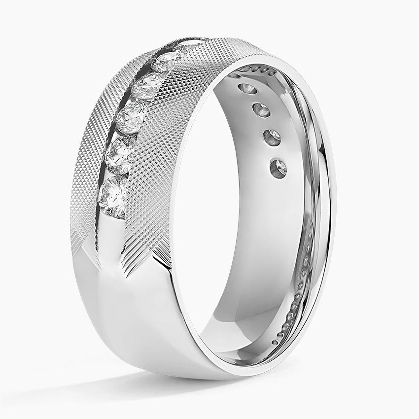 Maverick Diamond 8mm Wedding Ring (1 ct. tw.) in 14K White Gold
