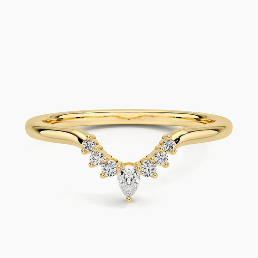 Lunette Lab Diamond Ring (1/10 ct. tw.) in 14K Yellow Gold