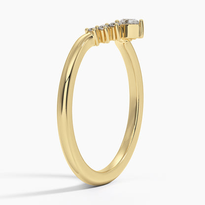 Lunette Lab Diamond Ring (1/10 ct. tw.) in 14K Yellow Gold