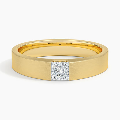 Jamie Diamond 4mm Wedding Ring in 14K Yellow Gold