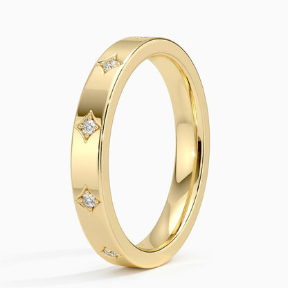 Elara 3mm Diamond Ring in 14K Yellow Gold