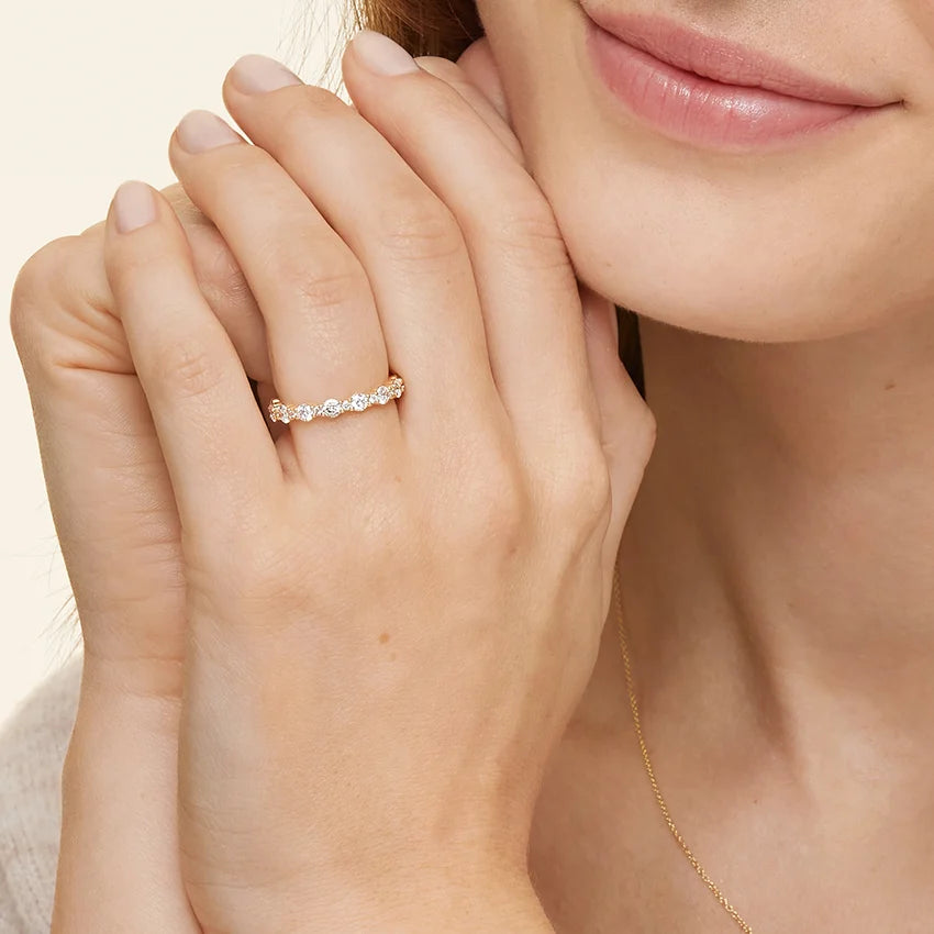 Stacia Lab Diamond Wedding Ring in 14K Yellow Gold