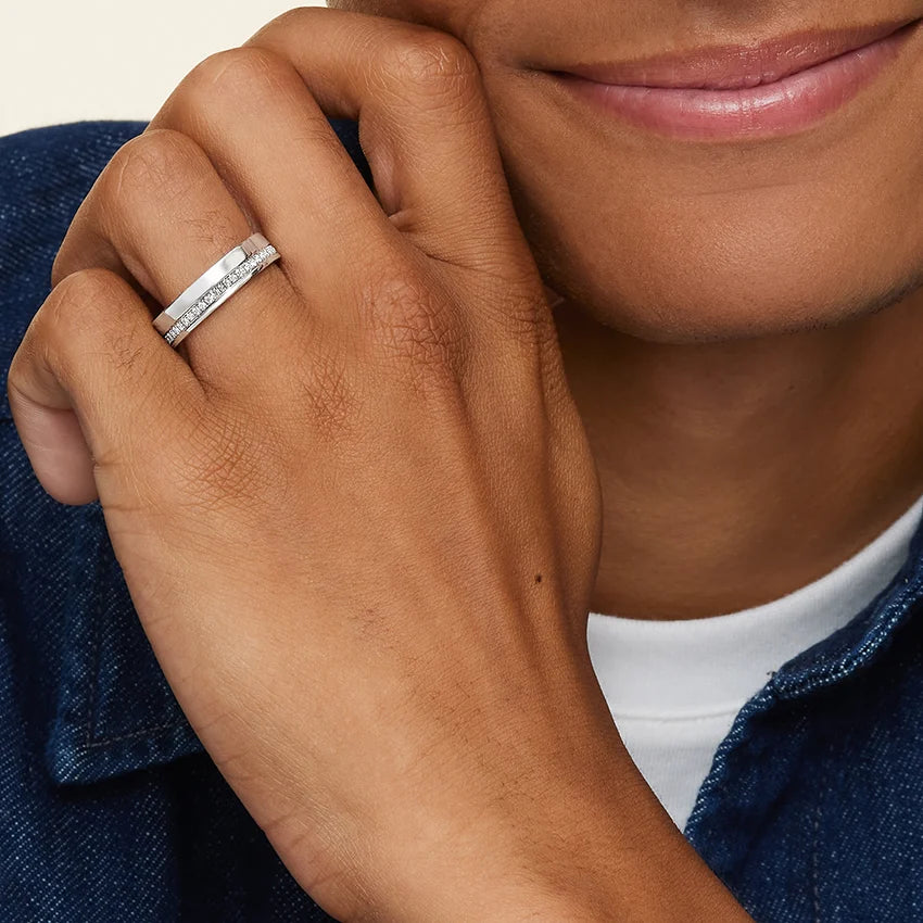Austin Eternity Diamond 5.5mm Wedding Ring (1/3 ct. tw.) in 14K White Gold
