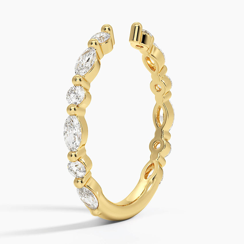 Versailles Lab Diamond Open Ring (1/2 ct. tw.) in 14K Yellow Gold