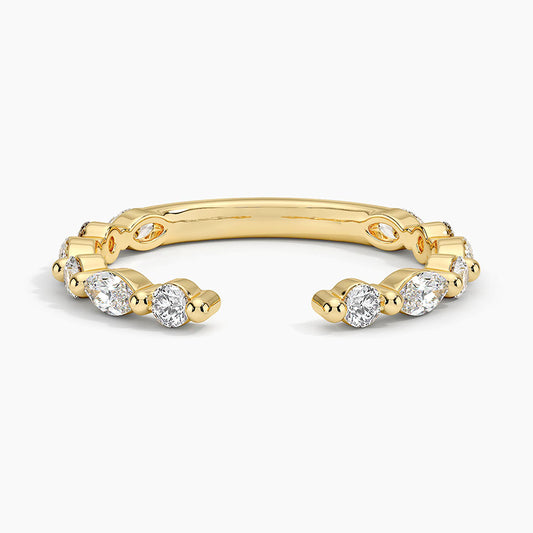 Versailles Lab Diamond Open Ring (1/2 ct. tw.) in 14K Yellow Gold