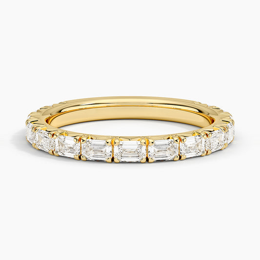 Nathalie Emerald Cut Lab Diamond Ring (7/8 ct. tw.) in 14K Yellow Gold