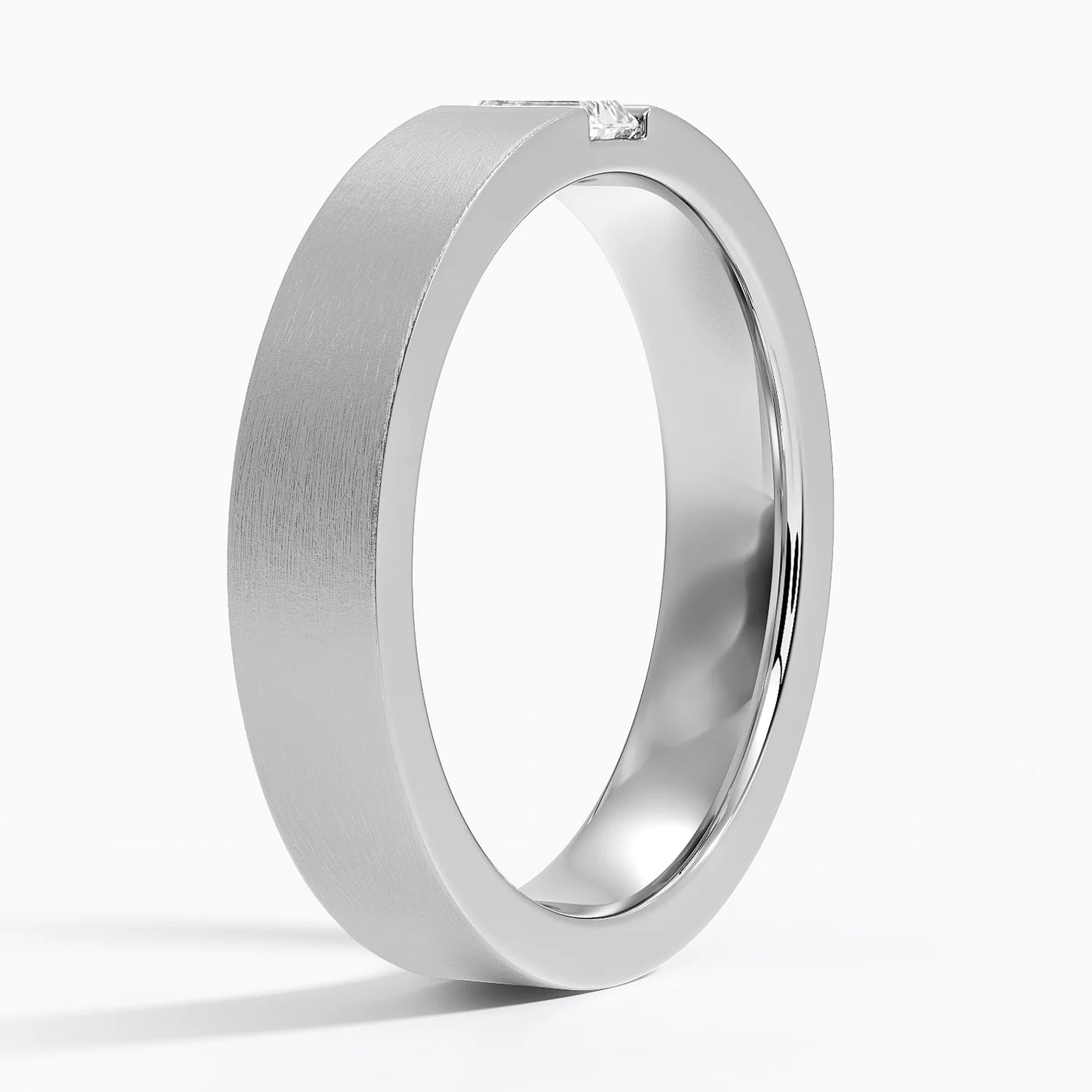 Luxe Apollo Diamond 4.5mm Wedding Ring in 14K White Gold