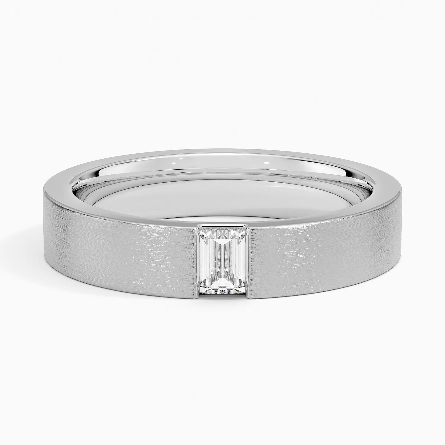 Luxe Apollo Diamond 4.5mm Wedding Ring in 14K White Gold