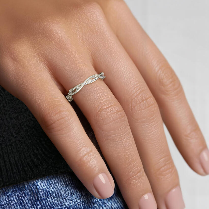 Secret Garden Diamond Wedding Ring (1/4 ct. tw.) in 14K White Gold