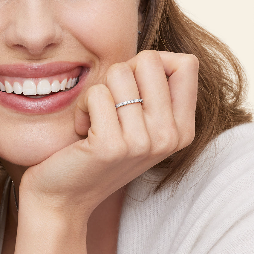 Sienna Half Coverage Lab Diamond Ring (1/2 ct. tw.) in 14K White Gold
