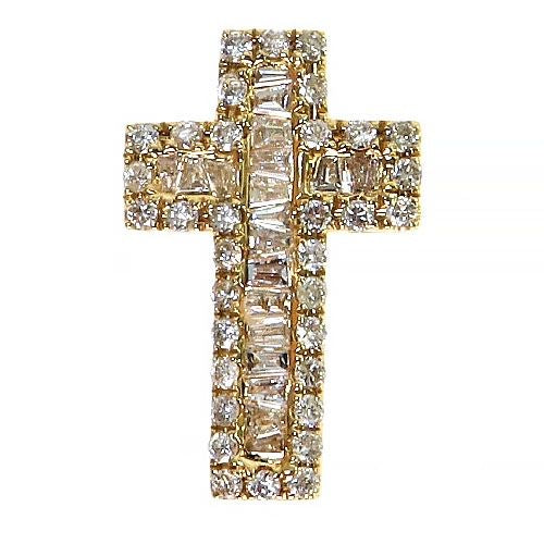Baguette Diamond Cross Pendant