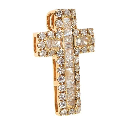Baguette Diamond Cross Pendant