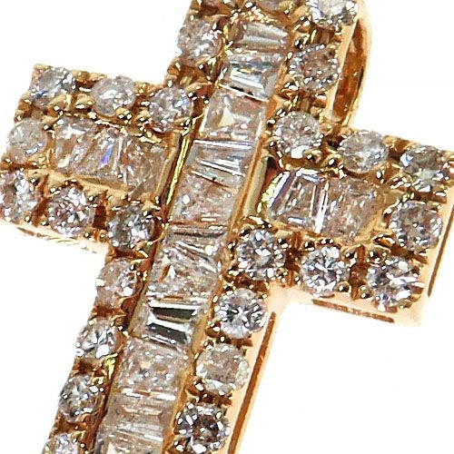 Baguette Diamond Cross Pendant