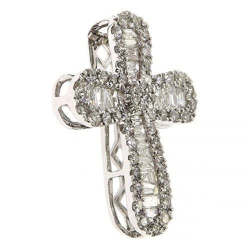 Baguette Diamond Cross