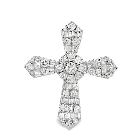 Baguette Diamond Cross