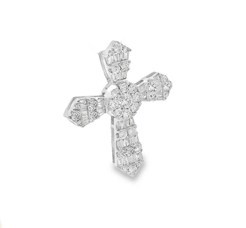 Baguette Diamond Cross