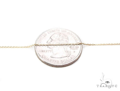 Bezel Diamond Button Necklace 34946
