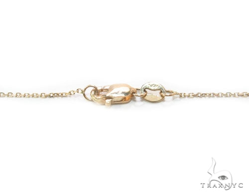 Bezel Diamond Button Necklace 34946