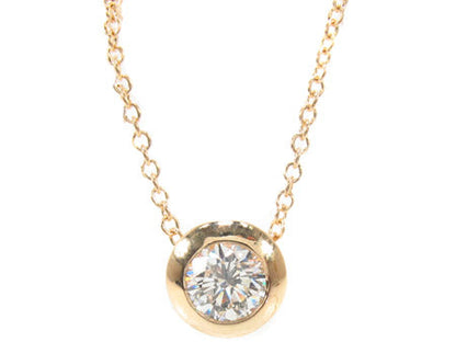 Bezel Diamond Necklace 33414