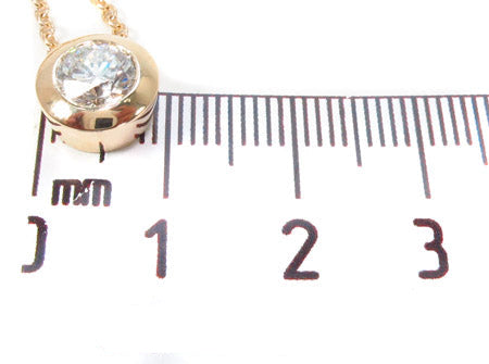 Bezel Diamond Necklace 33414