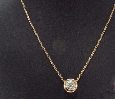 Bezel Diamond Necklace 33414