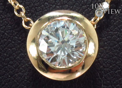 Bezel Diamond Necklace 33414