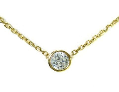 Bezel Diamond Necklace 34422