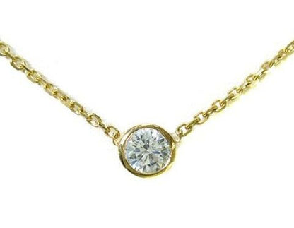 Bezel Diamond Necklace 34422