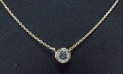 Bezel Diamond Necklace 34422