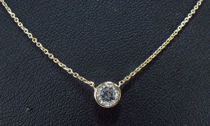 Bezel Diamond Necklace 34422