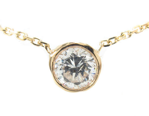 Bezel Diamond Necklace 34422