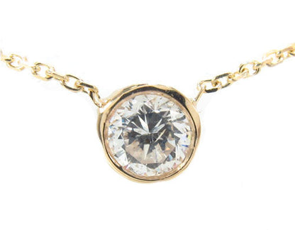 Bezel Diamond Necklace 34422