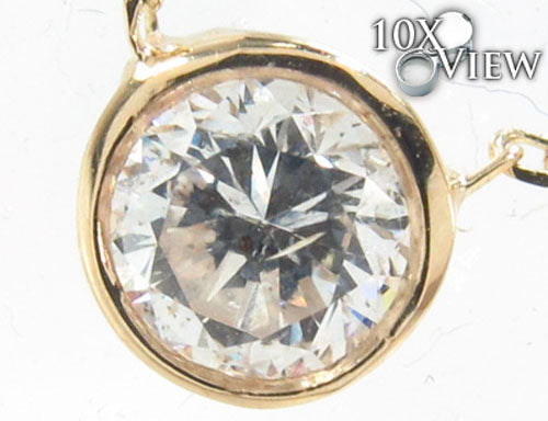 Bezel Diamond Necklace 34422