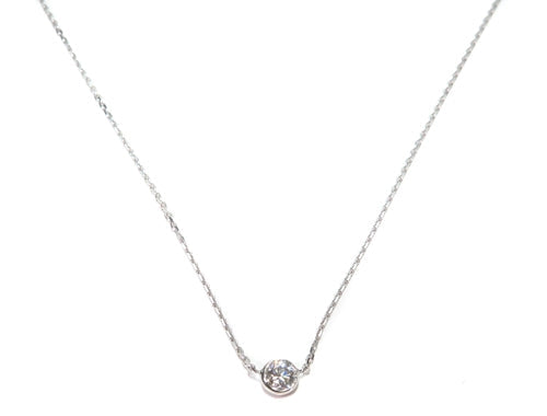 Bezel Diamond Necklace 40924
