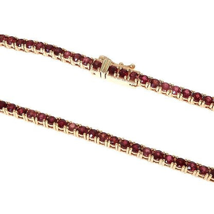 Blood Red Sapphire Tennis Chain