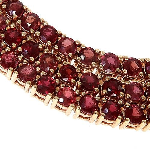 Blood Red Sapphire Tennis Chain
