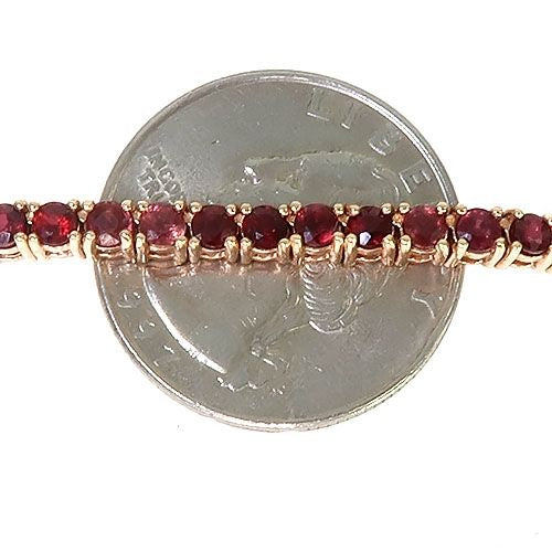 Blood Red Sapphire Tennis Chain
